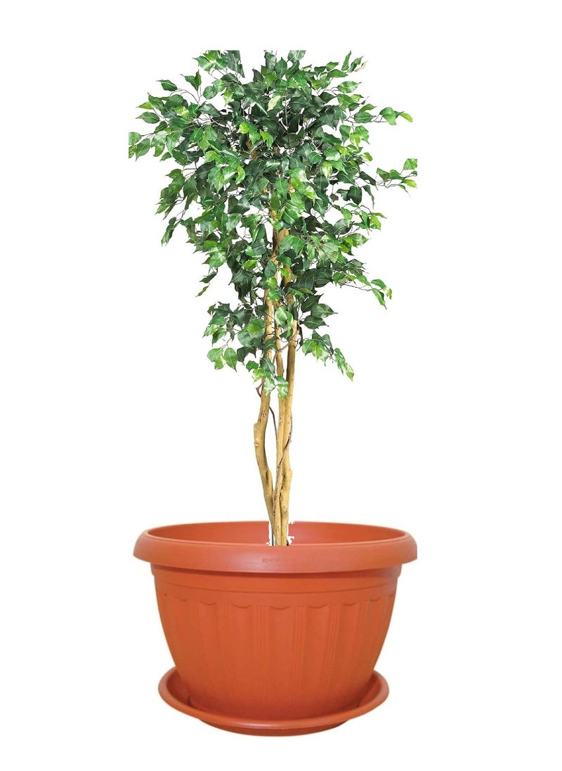 Generic - Planter Plastic Round Pot, Brown , 57 cm - Image 1