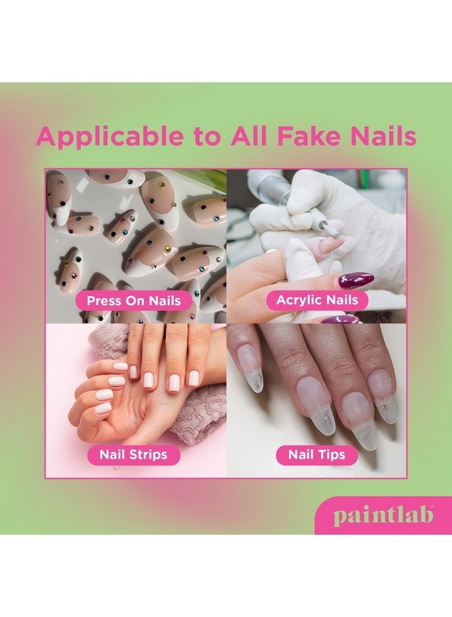 PaintLab Brush On Nail Glue For Press Ons - Professional Nail Glue For Acrylic Nails | Vegan & Cruelty Free | Easy Apply, Long Lasting & Fast Drying Press On Nail Glue For Nail Tips, Nail Bond, 0.21Oz - Image 3