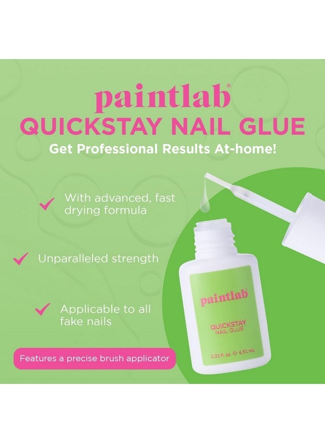 PaintLab Brush On Nail Glue For Press Ons - Professional Nail Glue For Acrylic Nails | Vegan & Cruelty Free | Easy Apply, Long Lasting & Fast Drying Press On Nail Glue For Nail Tips, Nail Bond, 0.21Oz - Image 2
