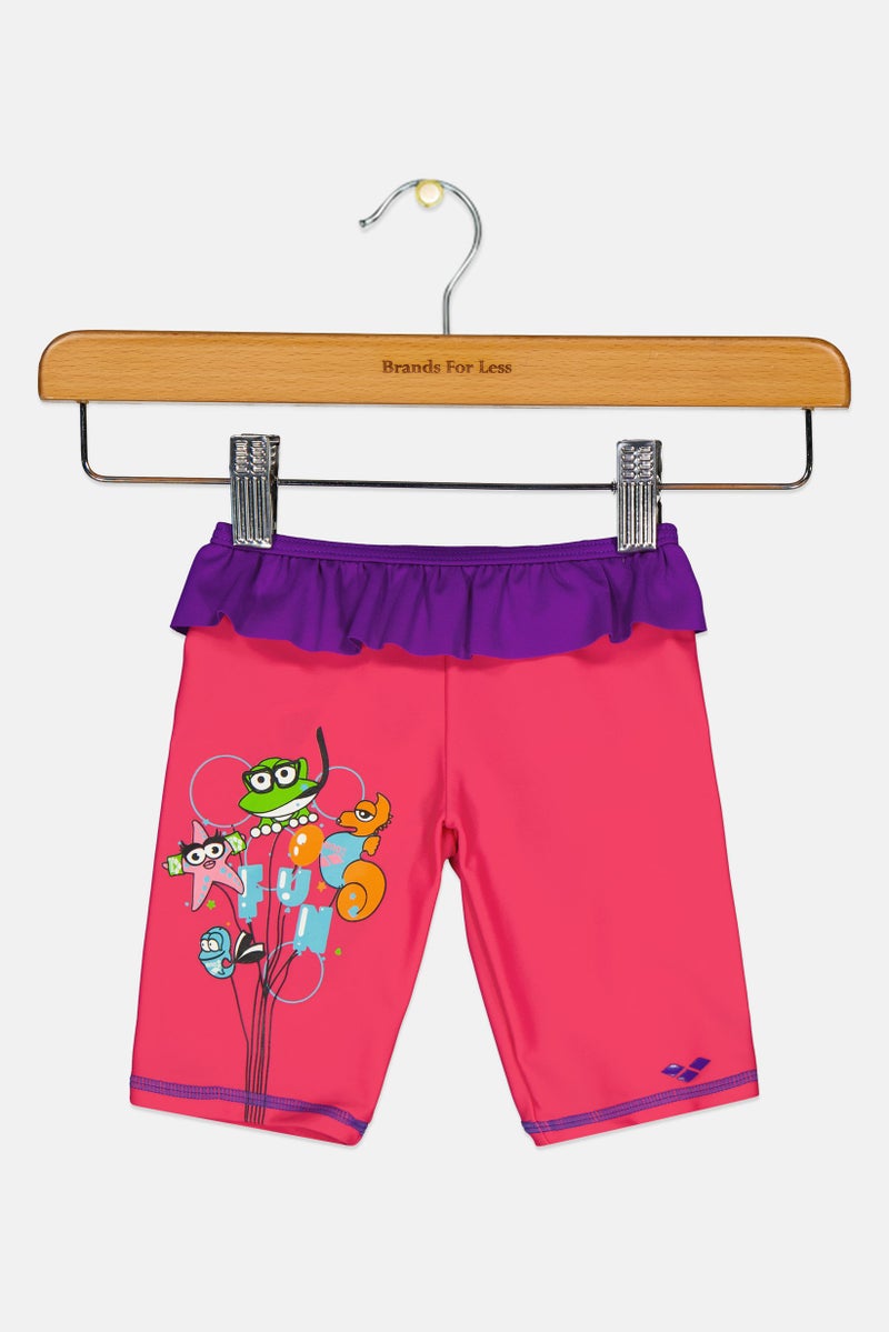 arena Toddlers Girl Graphic Print Swim Leggings, Multicolor - Image 1