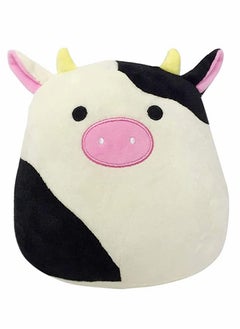 KASTWAVE Pillow Black   Cow Plush Pillow, Cow Stuffed Animals, Pillows Cow Plushie Kawaii Cow Plush Stuffed Cow Pillow (20cm)  - Image 1
