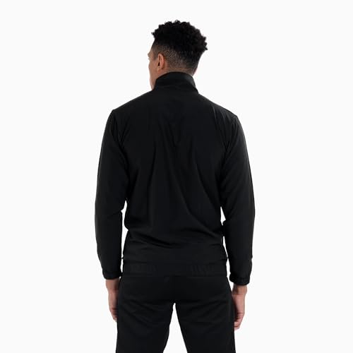 HUNDRED HNDRD Unisex Sprint Jacket |Advanced Dry Wicking Tech| Temperature Control | Air-Dry Tech |Badminton | Football |Pickleball | Running |All Sports and Fitness |Black(4XL) - Image 3