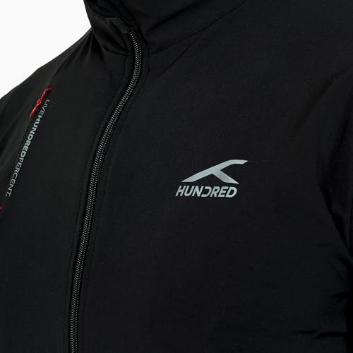 HUNDRED HNDRD Unisex Sprint Jacket |Advanced Dry Wicking Tech| Temperature Control | Air-Dry Tech |Badminton | Football |Pickleball | Running |All Sports and Fitness |Black(4XL) - Image 4