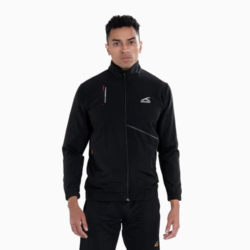 HUNDRED HNDRD Unisex Sprint Jacket |Advanced Dry Wicking Tech| Temperature Control | Air-Dry Tech |Badminton | Football |Pickleball | Running |All Sports and Fitness |Black(4XL) - Image 1