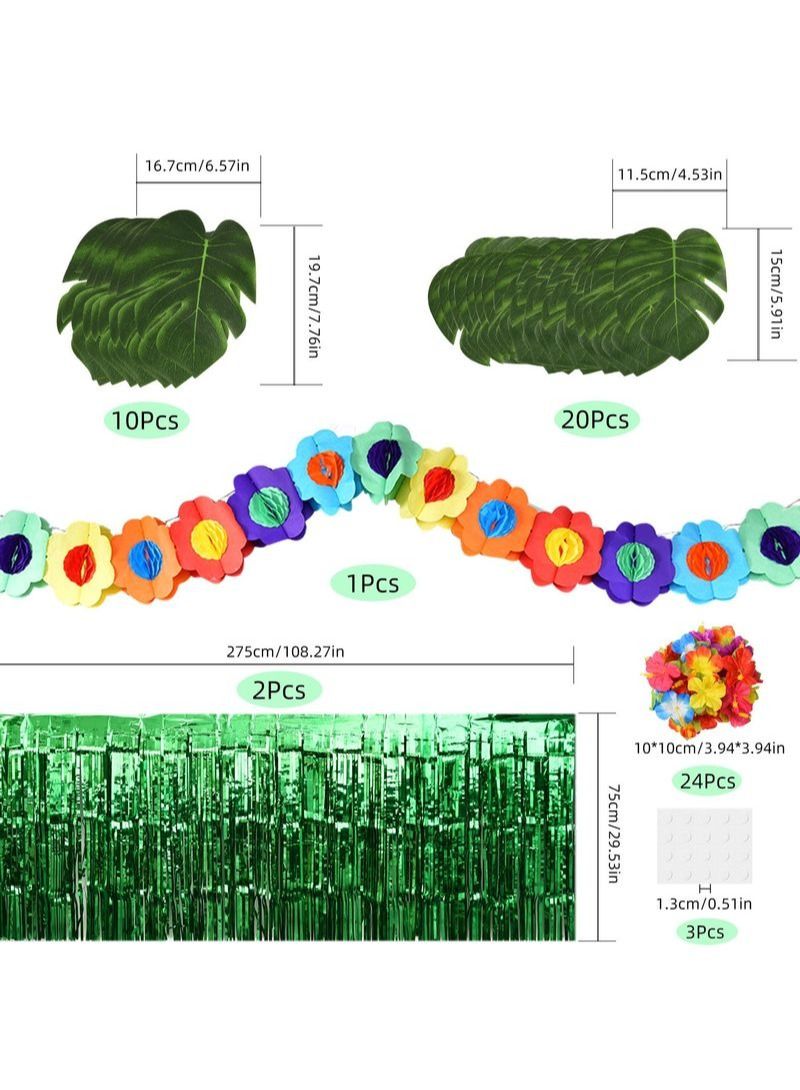 NIBEMINENT 60Pcs Hawaiian Party Set - Image 2