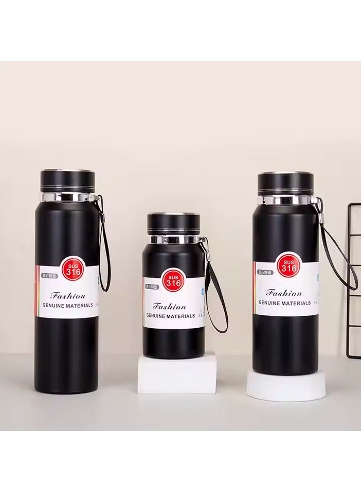 Bisbell Stainless Steel Insulated Water Bottle, Portable Design for Outdoor Sports, Black, BB2642  - Image 2