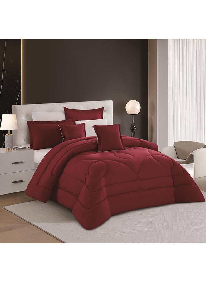 Stargold Duvet Cover Set 8 Pieces Comforter Set with Bed Skirt Quilt Cover Fitted Sheet Pillow Cover Comforter 220X240 cm King Size Mattress  - Image 1