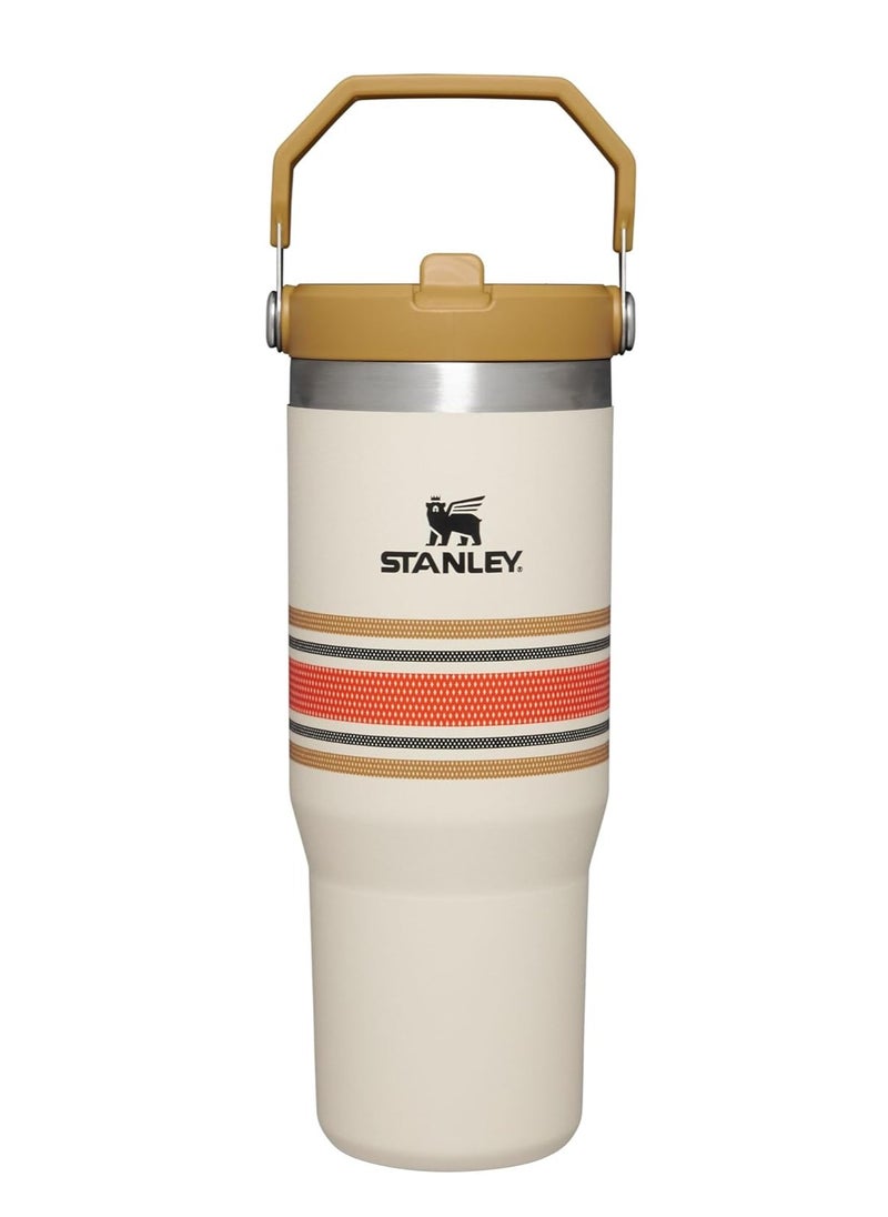 Stanley - STANLEY IceFlow Stainless Steel Tumbler with Straw - Vacuum Insulated Water Bottle for Home, Office, or Car - Reusable Cup with Leak-Resistant Flip Straw, Keeps Drinks Cold for 12 Hours or Iced for 2 Days, 30 oz Cream Mesh - Image 1