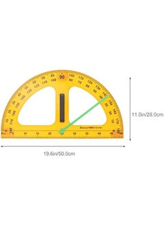 Generic Magnetic Ruler Ruler Protractor 1pc Magnetic Dry Erase Protractor Plastic Protractor Math Teaching Tools for Drawing Artists Classroom Whiteboard Geology Tools Supplise  - Image 2