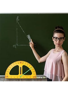 Generic Magnetic Ruler Ruler Protractor 1pc Magnetic Dry Erase Protractor Plastic Protractor Math Teaching Tools for Drawing Artists Classroom Whiteboard Geology Tools Supplise  - Image 3