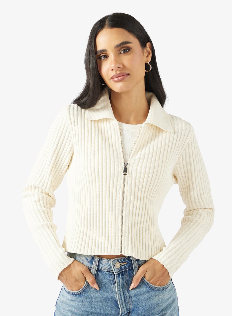 اونلي كارديجان طويل بأكمام طويلة بسحاب من أونلي لايف بولو - Image 1