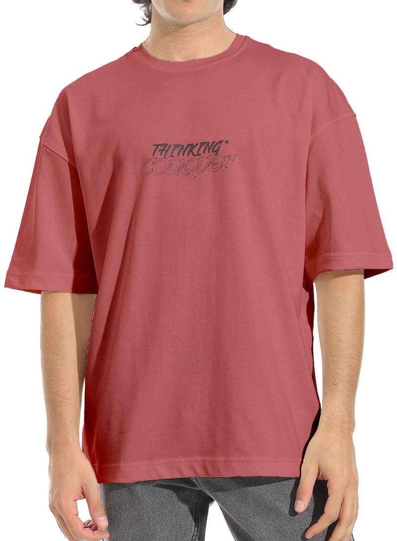 M&K Conquer Oversize T-Shirt Burgundy - Image 2