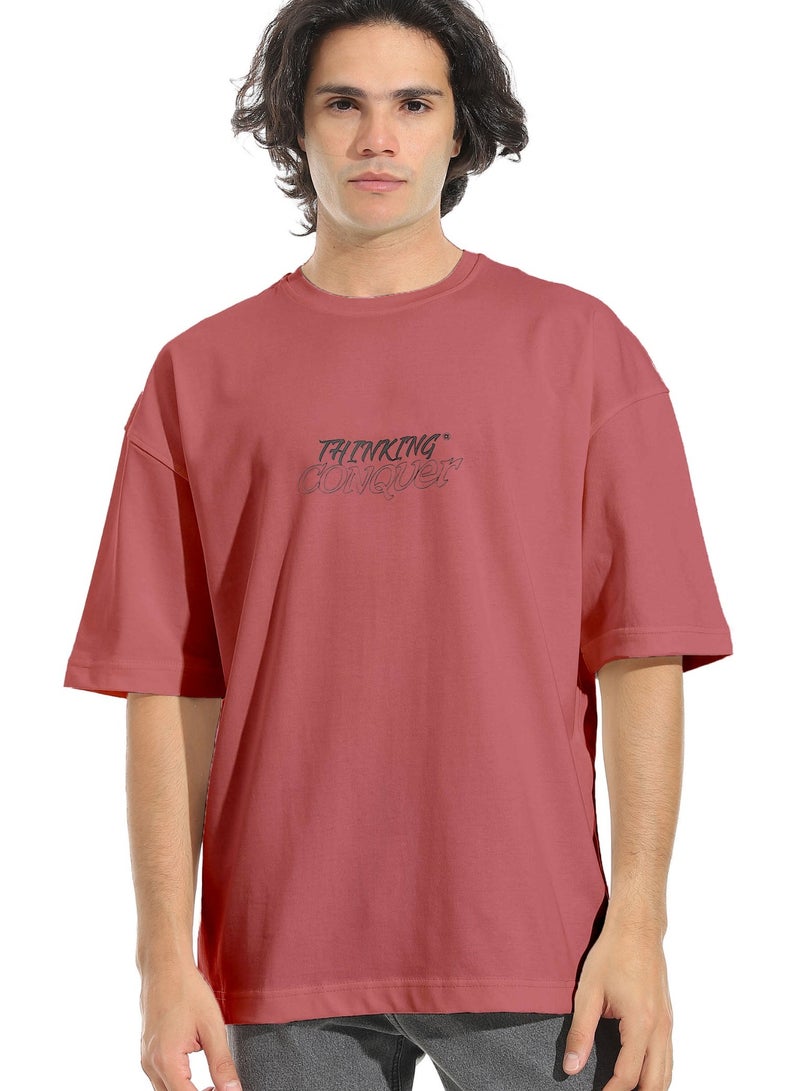 M&K Conquer Oversize T-Shirt Burgundy - Image 3