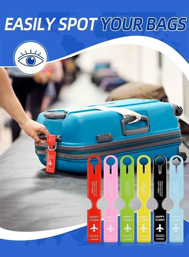 8 قطع من علامات الأمتعة لحقائب السفر، علامات سفر للأمتعة، علامات حقيبة اليد مع اسم وبطاقة هوية لتحديد حقيبتك بسهولة - Image 2