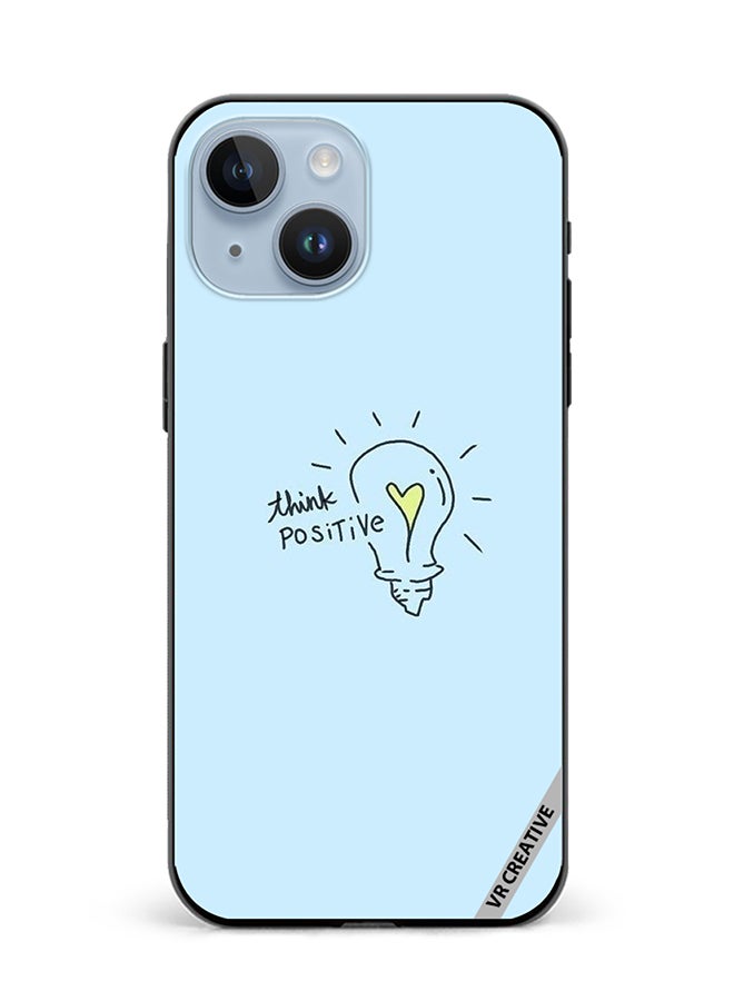 VR CREATIVE Protective Case Cover For Apple iPhone 15 Plus Think Positive Design Multicolour - Image 1
