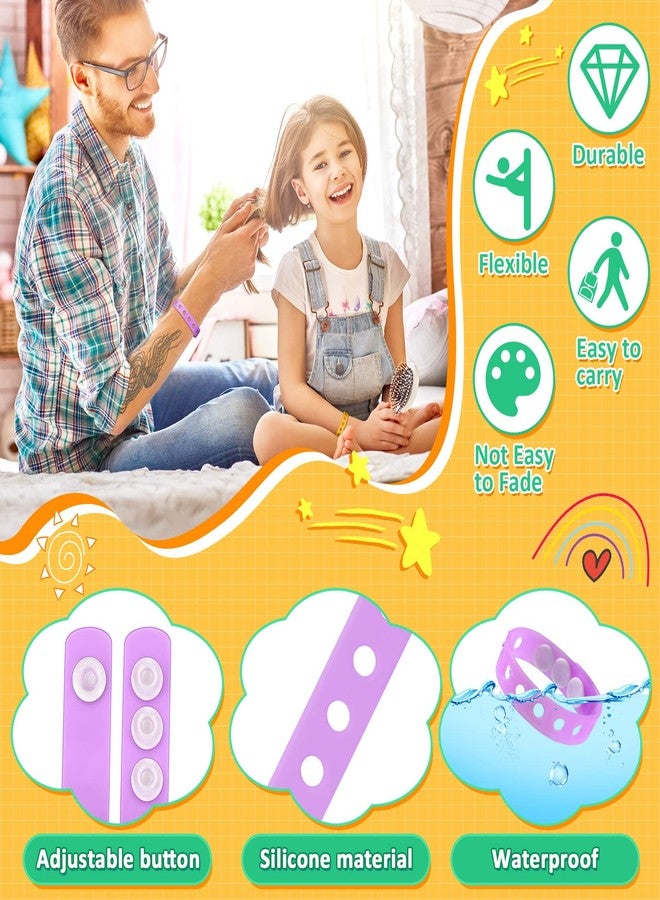 Zhanmai 30 Pieces 10 Colors Silicone Wristband Bulk Adjustable Rubber Wristbands with Holes for Men Women Birthday - Image 3