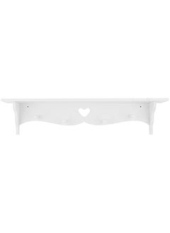 OCTOBER Hollow Wall Shelf, One Character White Carved Wall Hanging Hollow Wall Shelf Wall Decoration Clothes Hat Rack Hooks Coat Rack Hook with Super Hard Scratch  - Image 1