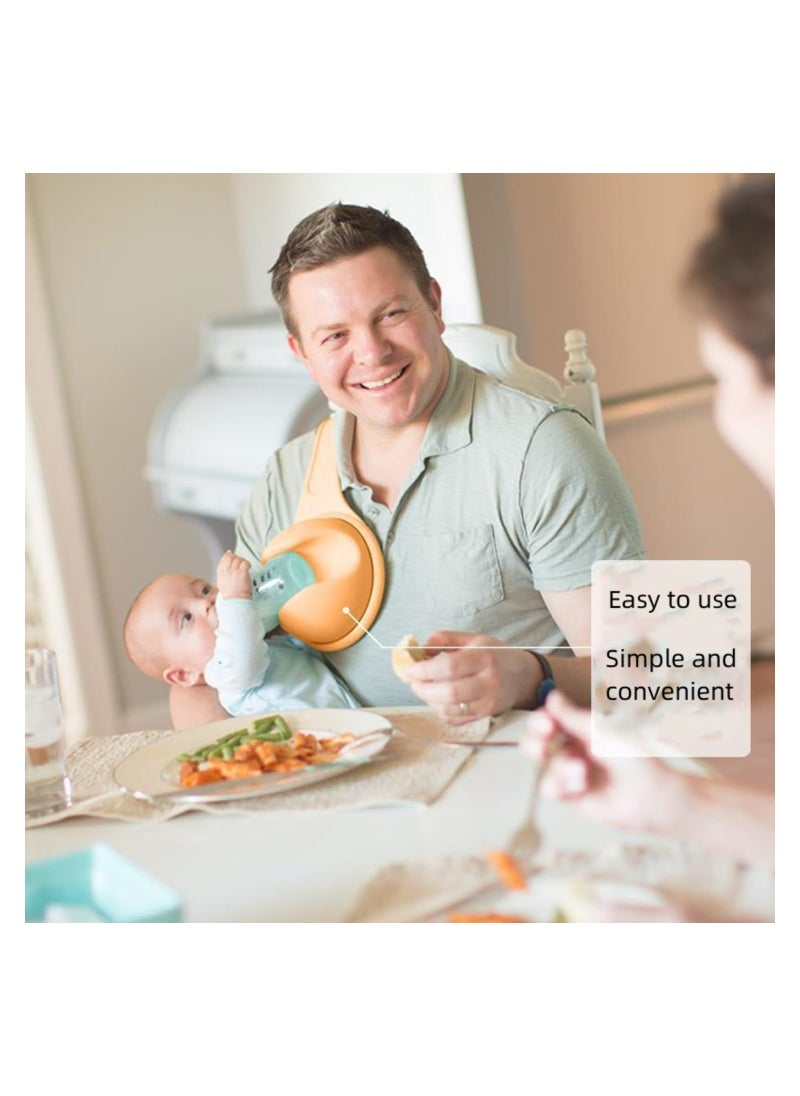Hands-Free Baby Bottle Holder, Adjustable Feeding Support Strap with Secure Bottle Clamp, Universal Fit, Easy Rotation for Perfect Angle, Detachable & Portable Design, Ideal for Multitasking Parents