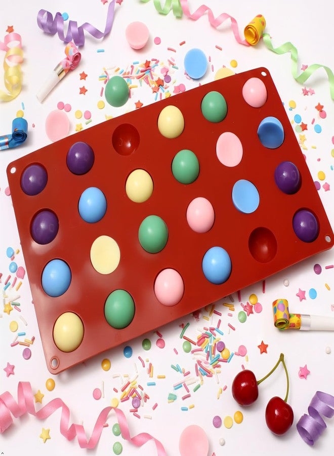 Restynic Silicone Mold 24-Cavity 1.1” Diameter - Chocolate Truffles, Jelly Spheres, DIY Candy Making | Non-stick, Oven-Safe, Food Grade - Image 1