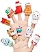AQKILO Christmas Finger Puppet Set Christmas Puppet Show Theater Props Educational Bath Toys - Image 2
