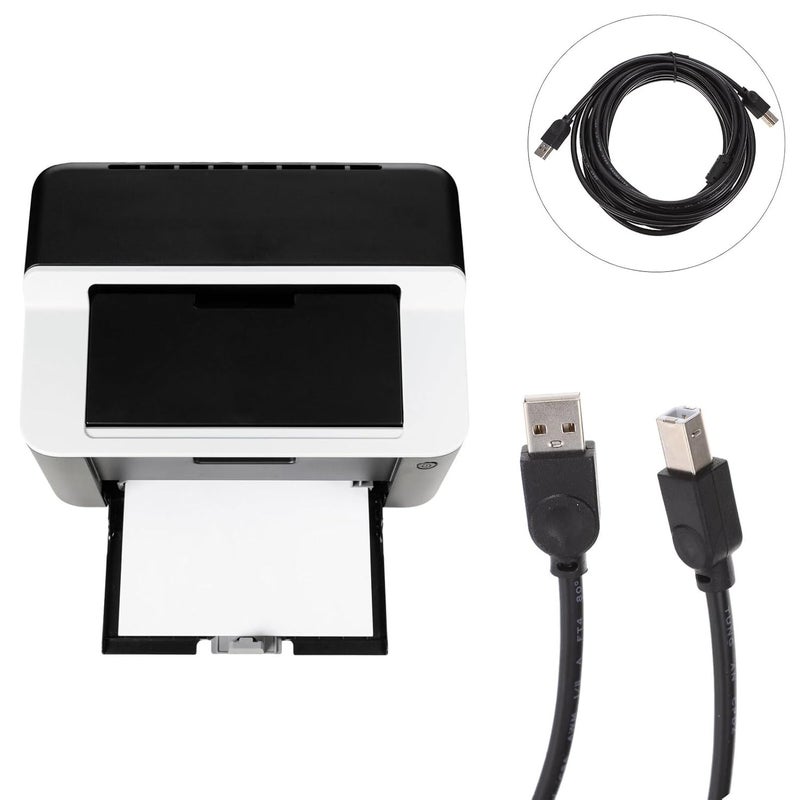 كابل طابعة USB عالمي نواة نحاسية 5 أمتار أسود لمستلزمات الطباعة، جهاز الفاكس، توصيل الماسح الضوئي، متوافق مع أجهزة الكمبيوتر وأجهزة الكمبيوتر المحمولة - Image 4