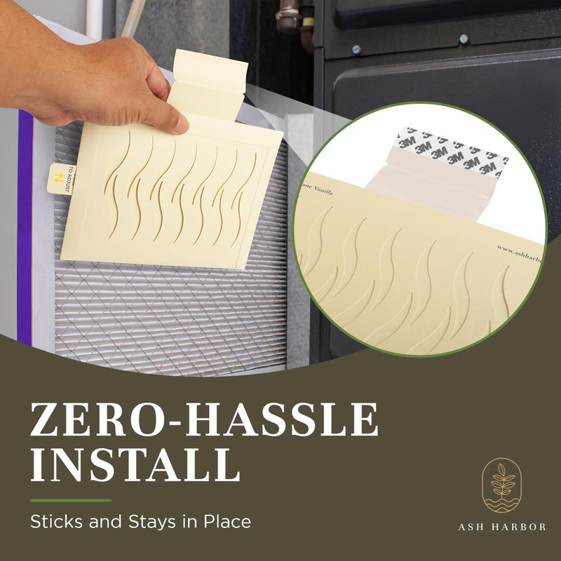 Ash Harbor Sugarcane Vanilla Aromatherapy 4 Pack - Filter Fresh Whole Home Air Freshener System - HVAC Vent Freshener for Home AC - House Air Fresheners Smell Good for Office, & More by Ash Harbor - Image 4