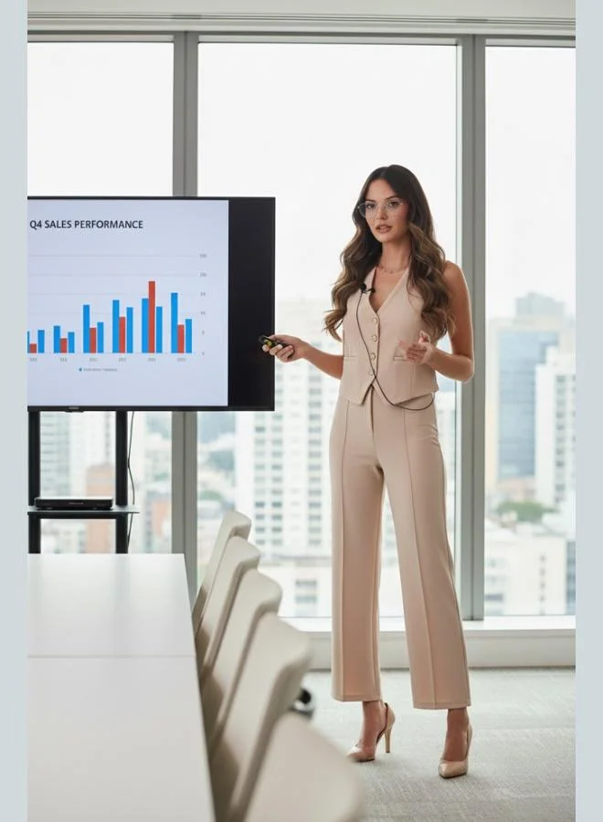 Lela Lela Stretch Fitted Fit V-Neck Buttoned Vest Women's VEST 5865971