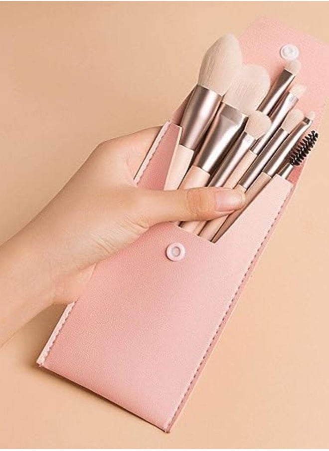 MIRFA 08 - PCS Makeup Brush Set, Professional Premium Synthetic Makeup Brushes, Eyeshadows, Foundation Powder High Light Blushes, Makeup Brush Set with Matte Plastic Handle and Bag for women beauty  - Image 1
