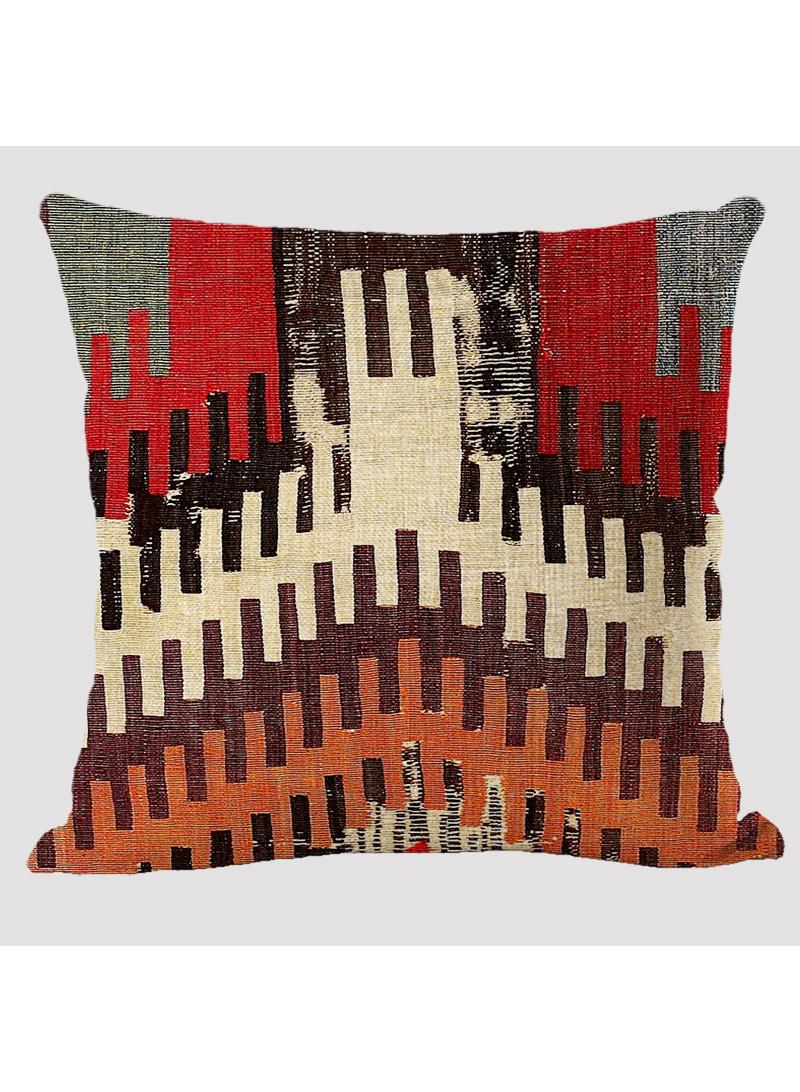 4 قطعة البوهيمي وسادة القضية الوطنية الكتان القضية متعددة الألوان 45x45cm بدون وسادة - Image 2