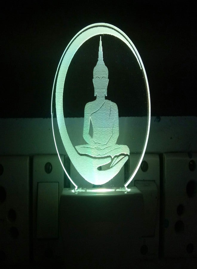 UKANI 3D Acrylic Gautama Buddha Design Night LAMP for Home/Birthday Gift - Image 1