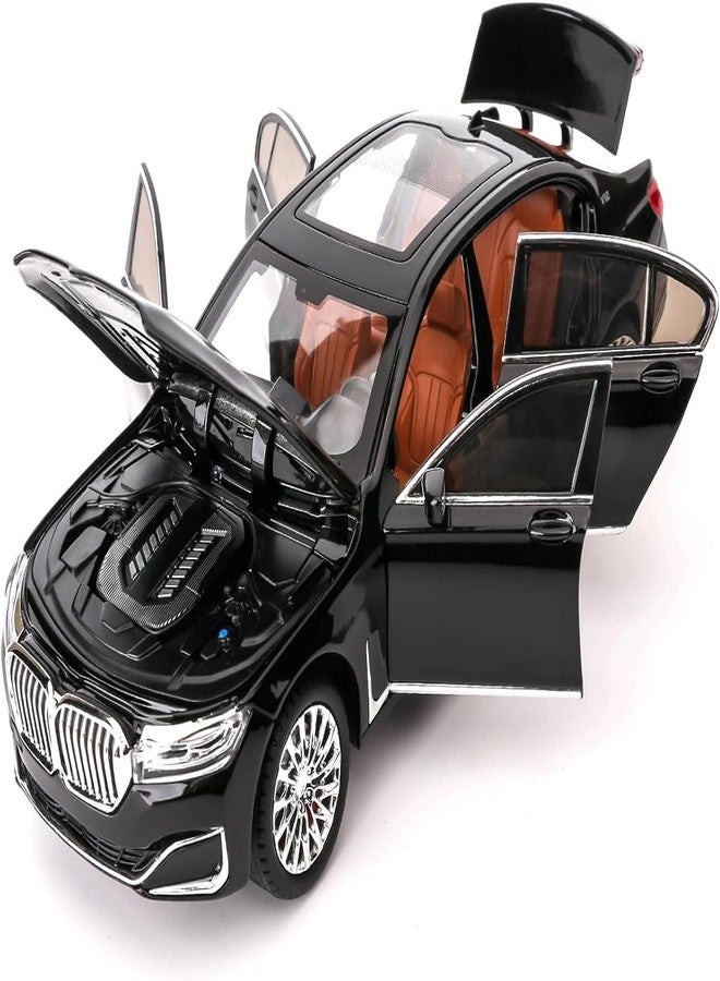 PLUSPOINT Diecast 7Series 760 THE7 Toy Car 1:24 Scale Model,Pull Back Vehicles Alloy Simulation Supercar with Lights and Sound Also for Car Dashboard,Kids,Adult - Image 5