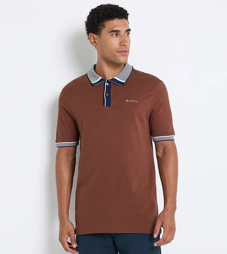 بين شيرمان Ben Sherman Men's Short Sleeve Solid Polo Tees