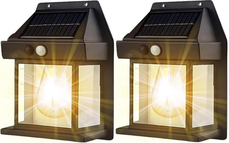 D- Search D Search Solar Lights Outdoor Motion Sensor LED Spotlight Solar Lights Outdoor IP66 Waterproof Solar Security Lights for Solar Security Electric_Lantern ColorBlack Classic - Image 1