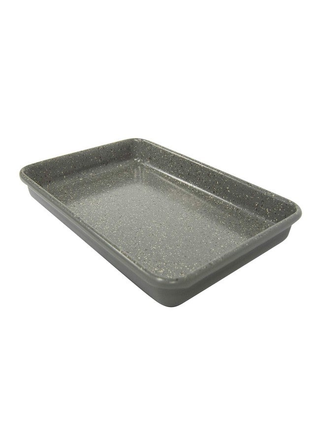casaWare 9.75 x 6.62 x 0.75-Inch (Exterior) Toaster Oven Ultimate Series Commercial Weight Ceramic Non-Stick Coating Baking Pan (Silver Granite) - Image 2