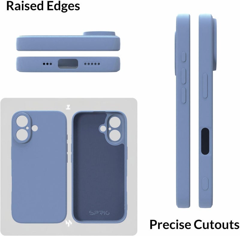 SPRIG Compatible with iPhone 17 Premium FlexTone Back Cover Drop Tested Shock Proof Mobile Case for Men, Women, Boys and Girls with Camera Protection (Blue) - Image 3