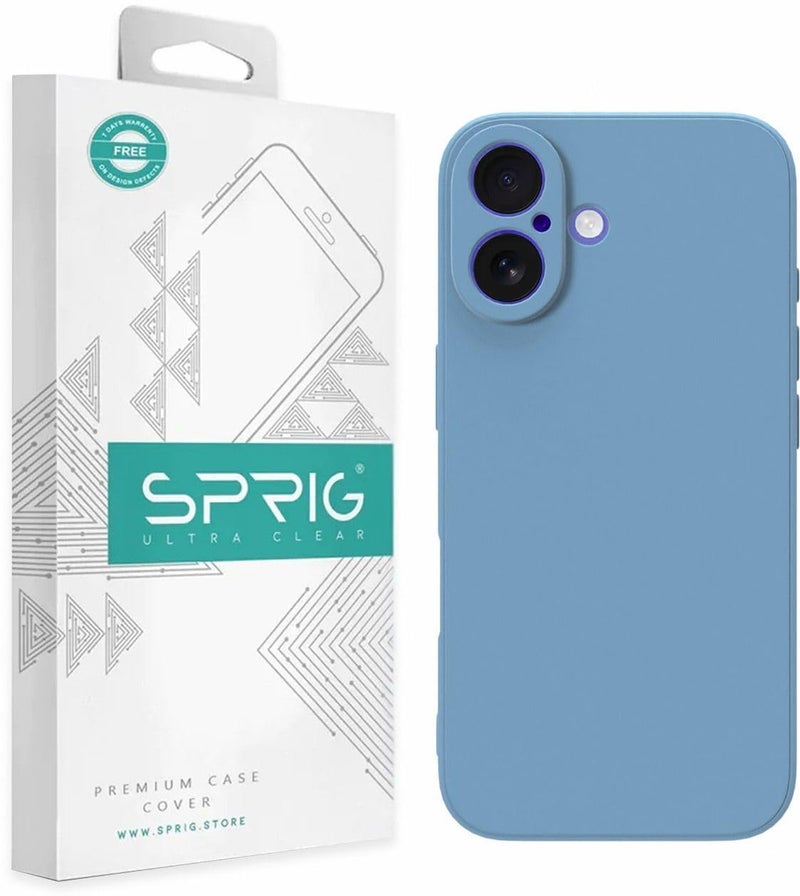 SPRIG Compatible with iPhone 17 Premium FlexTone Back Cover Drop Tested Shock Proof Mobile Case for Men, Women, Boys and Girls with Camera Protection (Blue) - Image 1