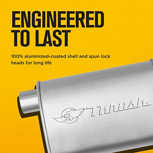 Thrush Muffler Mellow Performance Tone Inlet 2.25 Pipe Connection Offset Outlet 2.25 Center - Image 4