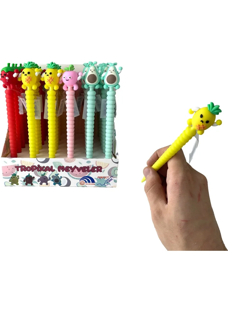 Genc Dijital Baski GENC DIGITAL PRINTING Tropical Fruits Gel Ball Pen