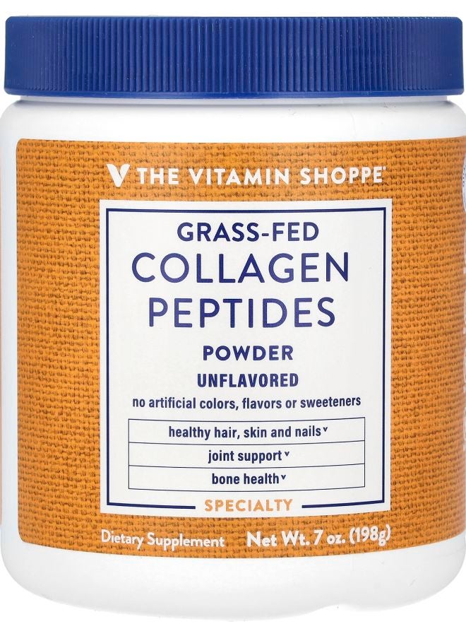The Vitamin Shoppe مسحوق ببتيدات الكولاجين من العشب غير المنكه 7 أونصات (198 جرام) - Image 1