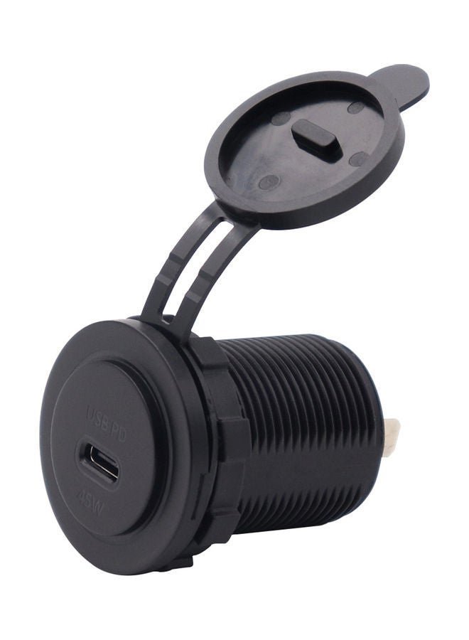NIBEMINENT Type-C Car Charger Black - Image 1