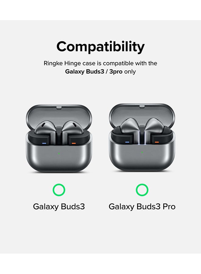 رينجك جراب Onyx Magnetic لهاتف Samsung Galaxy Buds 3 Pro/3، غطاء من مادة TPU المقاومة للصدمات وغير القابلة للانزلاق مع حلقة مفاتيح - Image 2