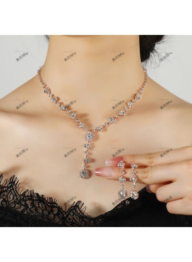 NIBEMINENT Alloy Necklace And Earrings Jewellery Set