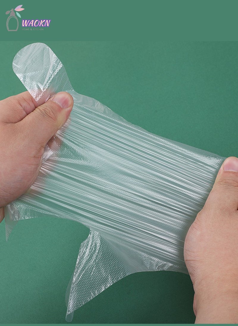 WAOKN 300-Piece Disposable Gloves, Thick Transparent PE Gloves - Image 4