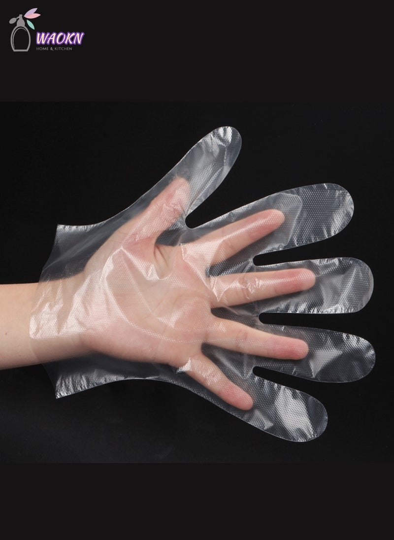 WAOKN 300-Piece Disposable Gloves, Thick Transparent PE Gloves - Image 5