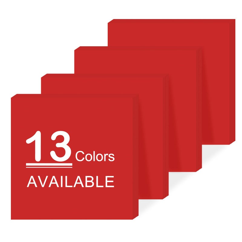 FLIPPED Super Sticky Notes,Self-Stick Note Pads 3 x 3 in,400 Sheets Sticky Notepad Bulk Post,Office Supplies,School Supplies,Christmas Gifts (Red, Sticky Notes 3x3) - Image 1