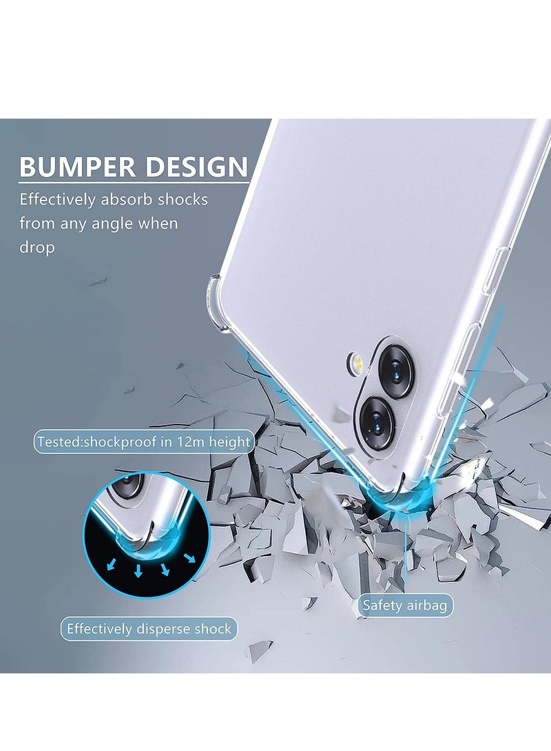 DUSALA Samsung Galaxy A04 Clear Case Ultra Crystal Thin Transparent Protective Back Cover Soft Flexible Bumper Hybrid Silicone [Shock Absorption] Case For Samsung A04 (Clear) - Image 3