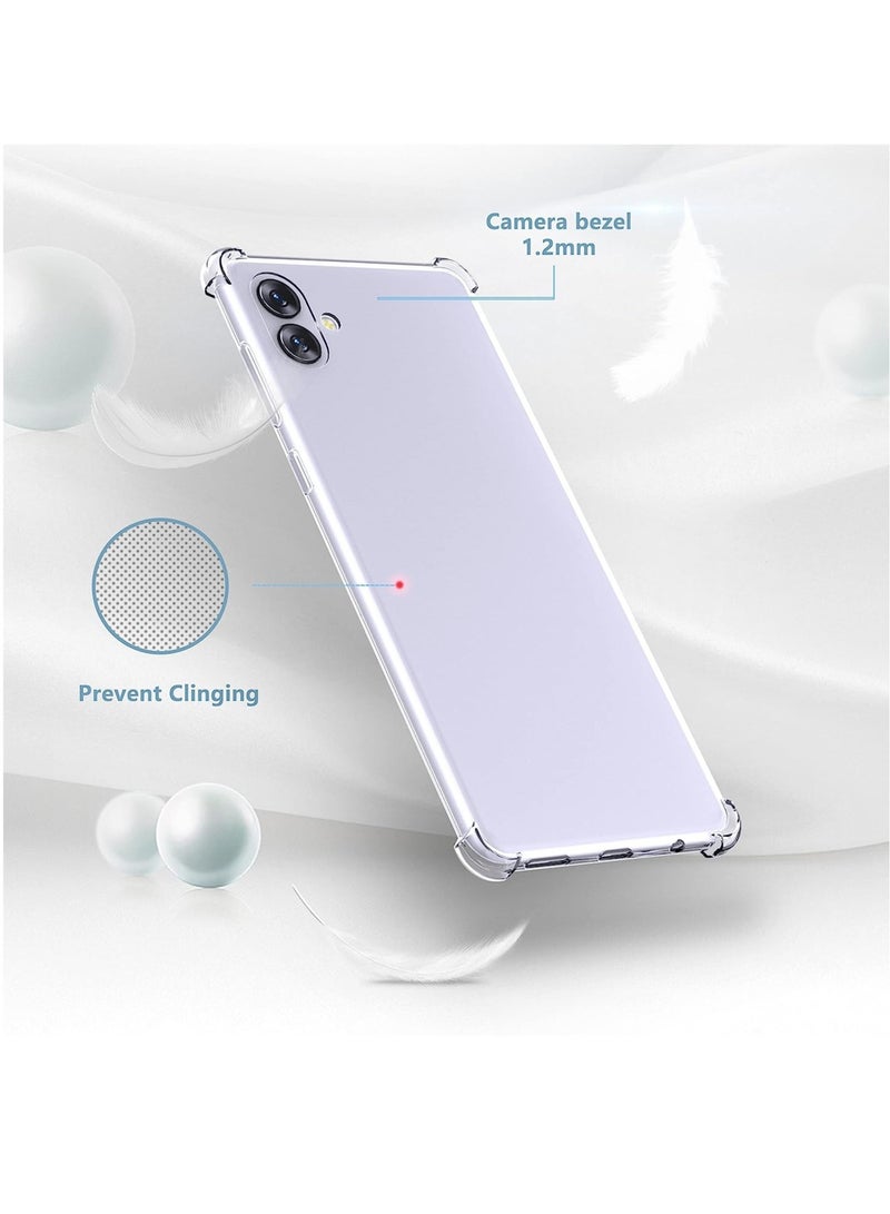 DUSALA Samsung Galaxy A04 Clear Case Ultra Crystal Thin Transparent Protective Back Cover Soft Flexible Bumper Hybrid Silicone [Shock Absorption] Case For Samsung A04 (Clear) - Image 5