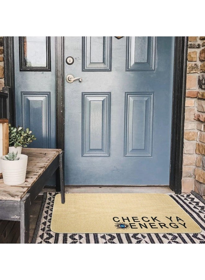 WAOKN Humorous Funny Doormat, Decorative Welcome Doormat, Evil Eye Funny Doormat Anti-Slip Durable Rug for Indoor Outdoor Entrance Front Porch Decoration 50cm x 80cm - Image 2