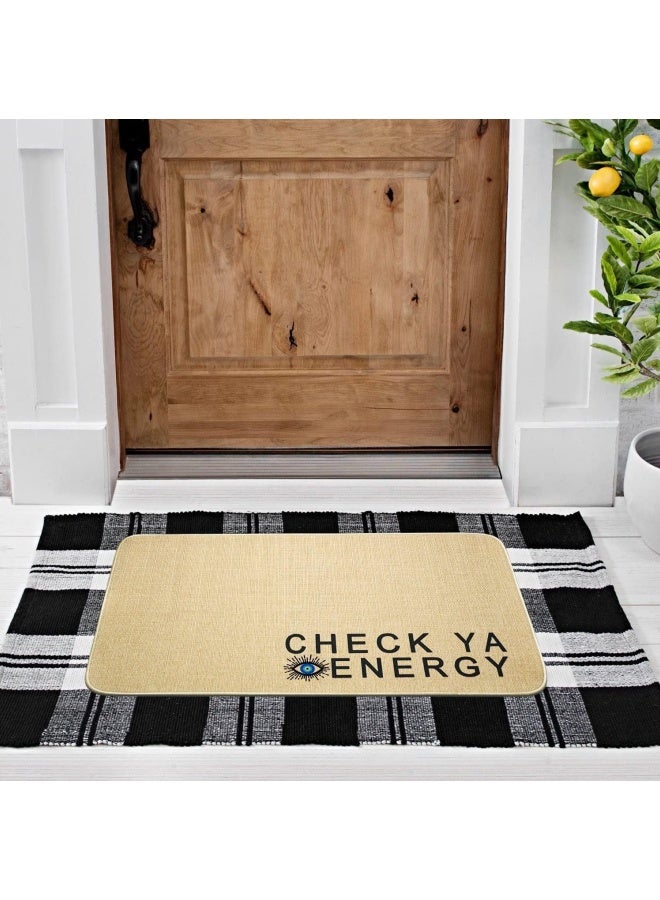 WAOKN Humorous Funny Doormat, Decorative Welcome Doormat, Evil Eye Funny Doormat Anti-Slip Durable Rug for Indoor Outdoor Entrance Front Porch Decoration 50cm x 80cm - Image 3