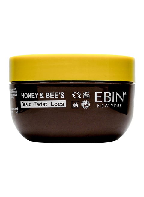 24 HOUR LOCK'N POMADE Braid Formula, Honey & Bee’s, 8.25 Oz | Great for Braiding, Twisting, Edges, No Residue, No Flaking, Extreme Firm Hold, High Shine, Honey Scented